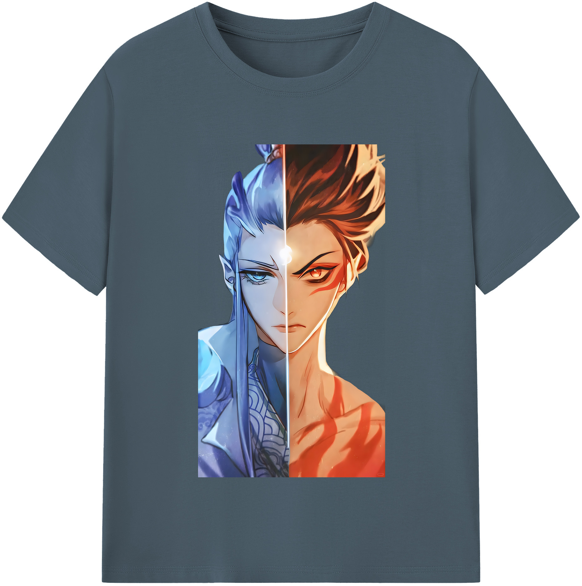（画像用） Ne Zha 2 ナタ 魔童の大暴れ 綿100％半袖Tシャツ（フロントプリント）
